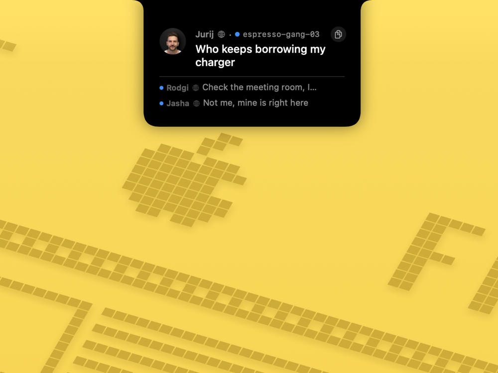 A munkel in the MacBook notch with the recent replies